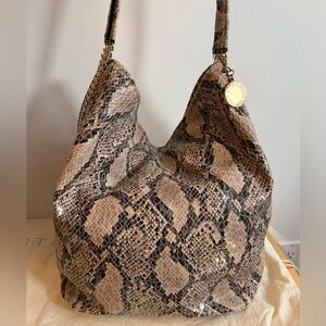 Stella McCartney Vegan Leather Python Hobo Bag - Made in Italy